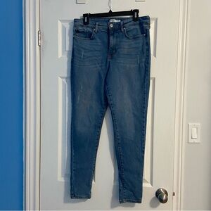 Nine West Women's Super Skinny Distressed Denim Blue Jeans Size 10